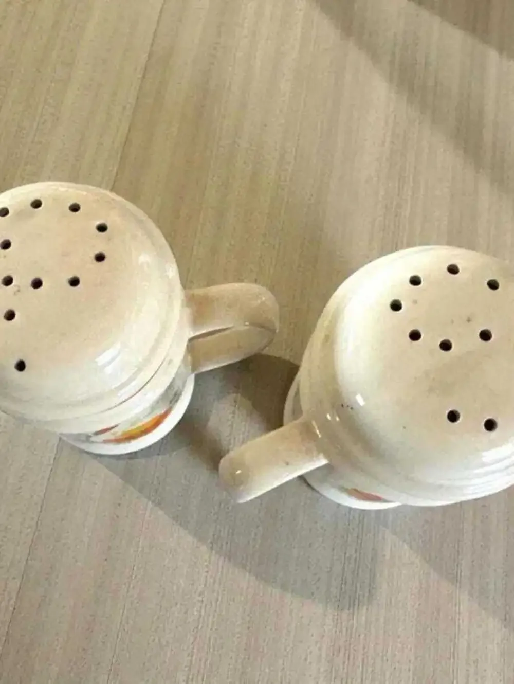 Salt & Pepper Shakers: Vintage California Poppy Stoneware (1970s Boho Style)